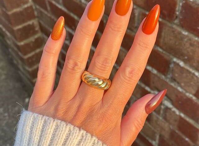 What are Orange Nails | How to get Nail Art Designs?